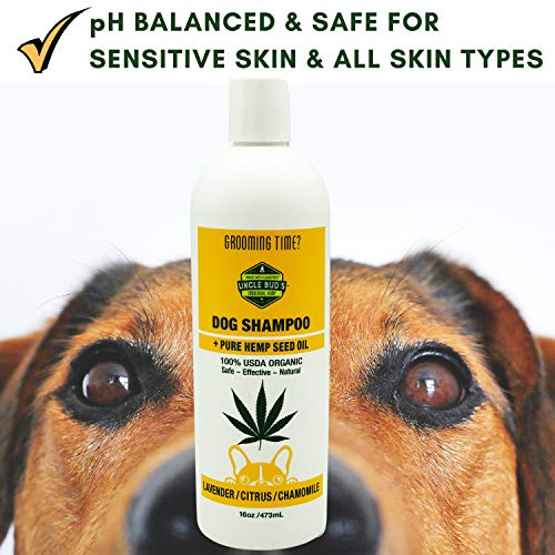 Uncle-Buds-All-Natural-Hemp-Dog-Shampoo-SOOTHES-and-MOISTURIZES-Dry-Skin-PARABEN-Free-SULFATE-Free-GMO-Free