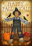 Happy Fall Y'all Garden Flag Decorative Scarecrow & Crow Fall Autumn 12.5