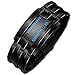 Gets Unisex Binary Watch Unique Led Illuminator Wrist Watches Creative Stainless Steel Sports Watch (Black-6.7 inch,6.7 inch)