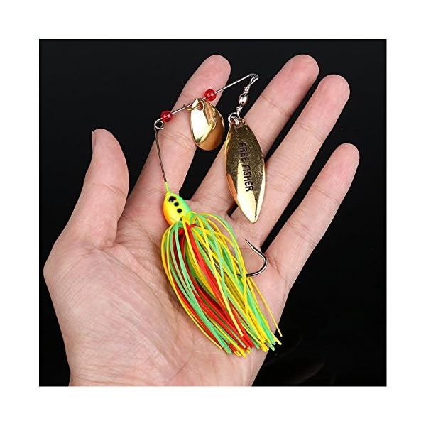 6-Fishing-Hard-Spinner-Lure-Spinnerbait-Pike-Bass-18g063oz-T11 6-Fishing-Hard-Spinner-Lure-Spinnerbait-Pike-Bass-18g063oz-T11