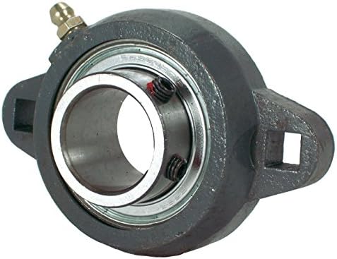 Peer Bearing FHFX206-17 2 Bolt Flange Unit, Narrow Inner Ring, Non-Relubricable, Eccentric Locking Collar, Ductile Iron, Single Lip Seals, 1-1/16" Bore, 3-9/16" Center Length