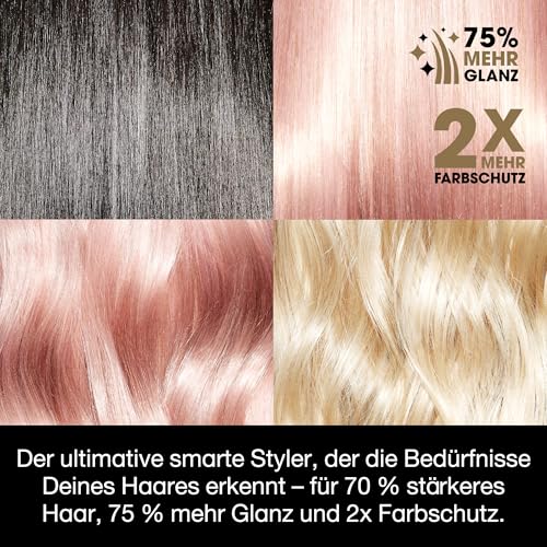 platinum+ black - Intelligenter professioneller Haarglätter, weniger Haarbruch, mehr Glanz und Farbschutz, Ultra-Zone-Technologie, optimale Kämmtemperatur 185ºC homogen