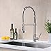 Stainless Steel Spring Pull Down Kitchen Sink Faucets Brushed Nickel