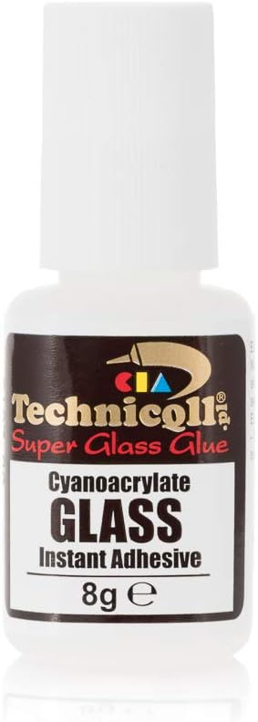 Super Glue for Glass 8g Instant Extra Strong Cyanoacrylate Glue Repair Glass Crystal Gem, White