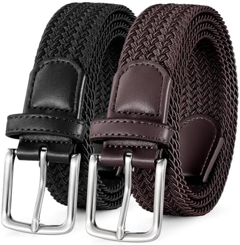 Amazon.com: ZaSOBEK 4 Pack Mixed Colors,flexible Casual belt  display picture 1