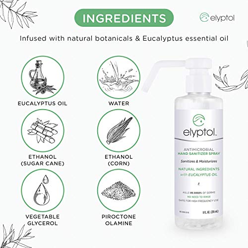 Elyptol Hand Sanitizer Spray (8oz) Natural and HospitalGrade with