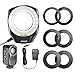 NEEWER® 48 Marco LED Ring Light with 6 Adapter Rings (49mm, 52mm, 55mm, 58mm, 62mm or 67mm) for Macro Canon/Nikon/Sony/Sigma/Tamron Lens