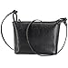 Candice New Design Women's Zippered PU Leather Crossbody Shoulder Bag Small Satchel Handbag Purse for Girls (Washed Black)