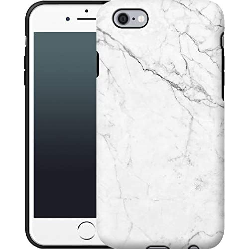 caseable Apple iPhone 6 Mobile Phone Case - Premium Protective Case with Shock-Absorbing Inner Layer and Scratch-Resistant Surface - Colourful Design & All-Round Print - White Marble - Marble — image 1