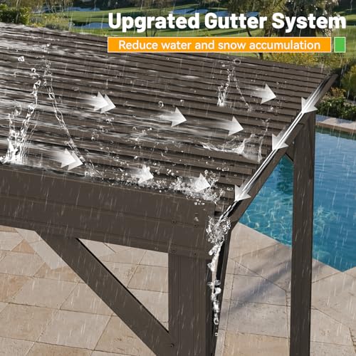 SHPAI 10x14 Wall Mounted Hardtop Gazebo Review: Lean-To Outdoor Shelter with Gutter image 21