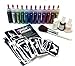 Glitter Tattoo Pro Kit With Rainbow Squeeze Bottles Set