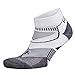 Balega Enduro V-Tech Low Cut Socks For Men and Women (1 Pair) (2017 Model), White/Grey Heather, Large