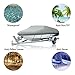 Waterproof Boat Cover All Seasons Marine Grade 210D Oxford Fabric Outdoor Protector Fits V-Hull Tri-Hull Runabout Fishing Ski with Quick Release Buckle and Strap (Gray, 14'-16'L x 90