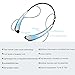 Wireless Bluetooth Headphones Bluetooth 4.1 Music Stereo Headset Earphones with Microphone Vibration Neckband Sports Style Silver-Blue