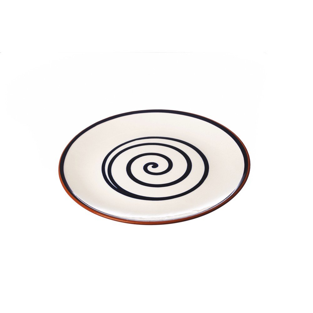 Naturally Med NM/CM600451 Salad Plate, White Spiral
