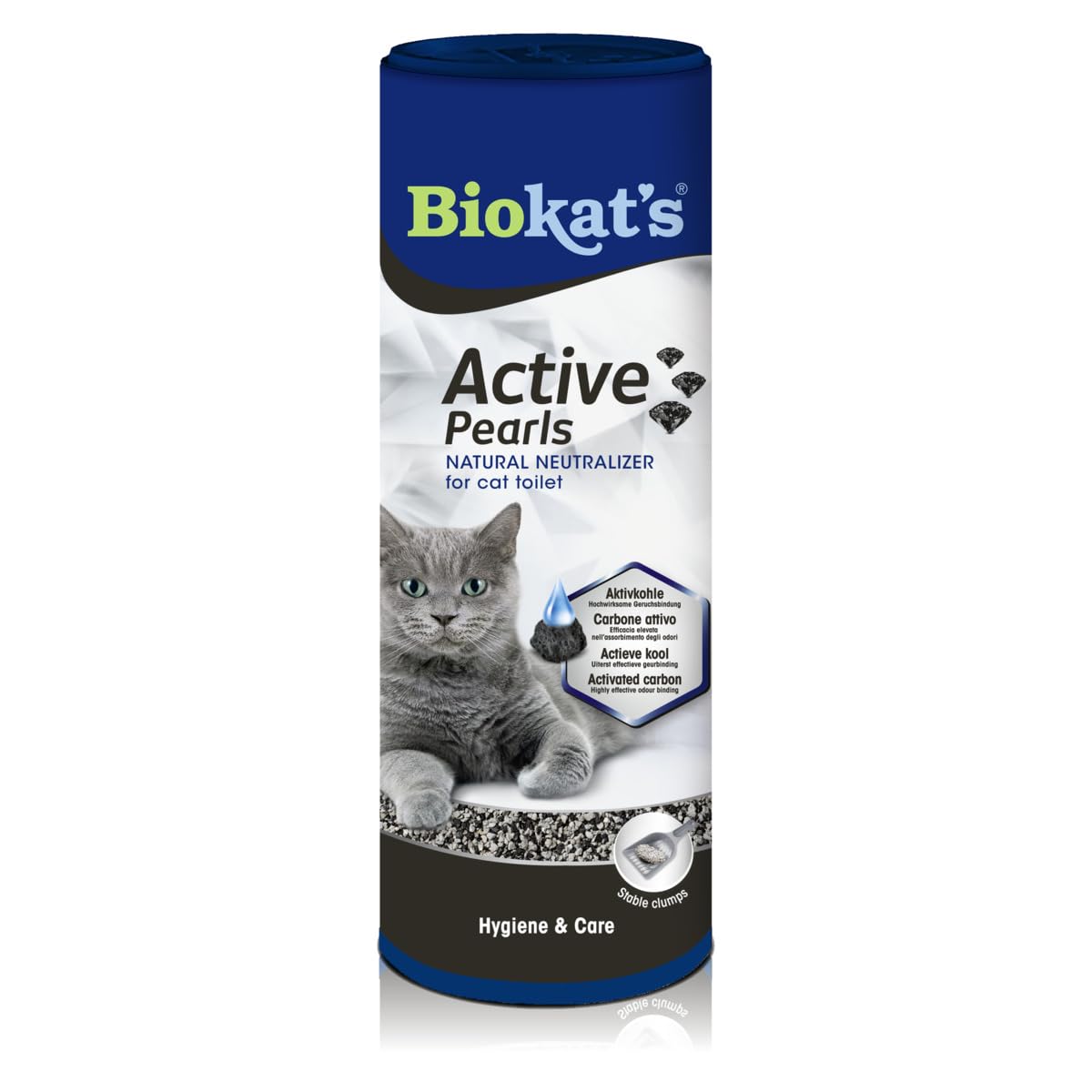 Biokatʼs Active Pearls - Cat litter additive with activated carbon improves odour binding and absorption capacity of the cat litter - 1 tin (1 x 700 ml)
