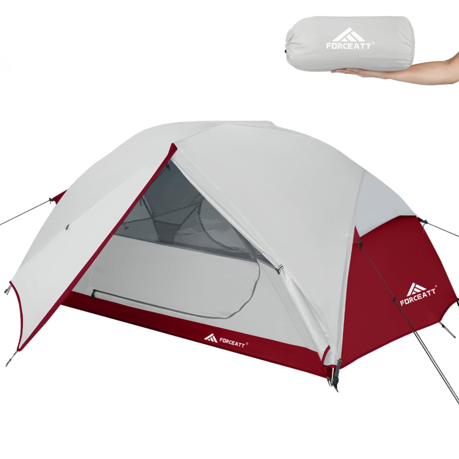 Photo 1 of Forceatt Backpacking Tent 2 Person, Professional Waterproof & Windproof & Pest Proof 2 Doors Lightweight Camping Tent, 3-4 Seasons, Easy Set Up, Great for Camping, Hiking & Outdoor.