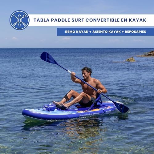 Prancha insuflável de paddle surf de 10' e até 130 kg com acessórios