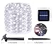 Adecorty Solar String Lights, Solar Fairy Lights 66ft 200 LED 8 Modes Silver Wire Lights Outdoor String Lights Waterproof Solar Decorative Lights for Patio Garden Yard Wedding Christmas (Cool White)