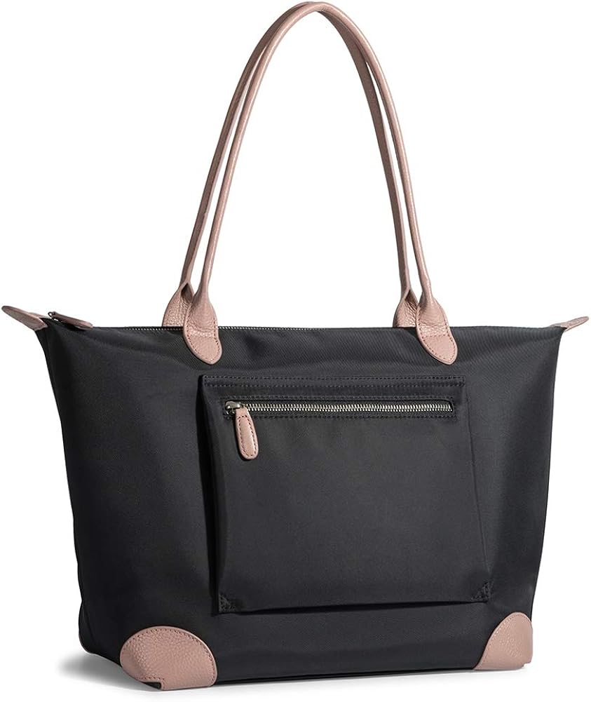 Doris&Jacky Tote Bag For Women Large Lightweight Designer Leather Nylon Work Shoulder Bag And Foldable Travel Purse