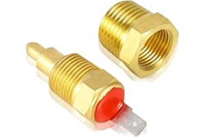 Fan Thermostat Temperature Switch, High-Temperature Range Gold Electric Engine Cooling Fan Thermostat Temperature Sensor Swit
