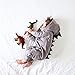 DRESHOW Baby Cartoon Onesies Dinosaur Romper Long Sleeve One piece Jumpsuit Grey 6 12 Months  90