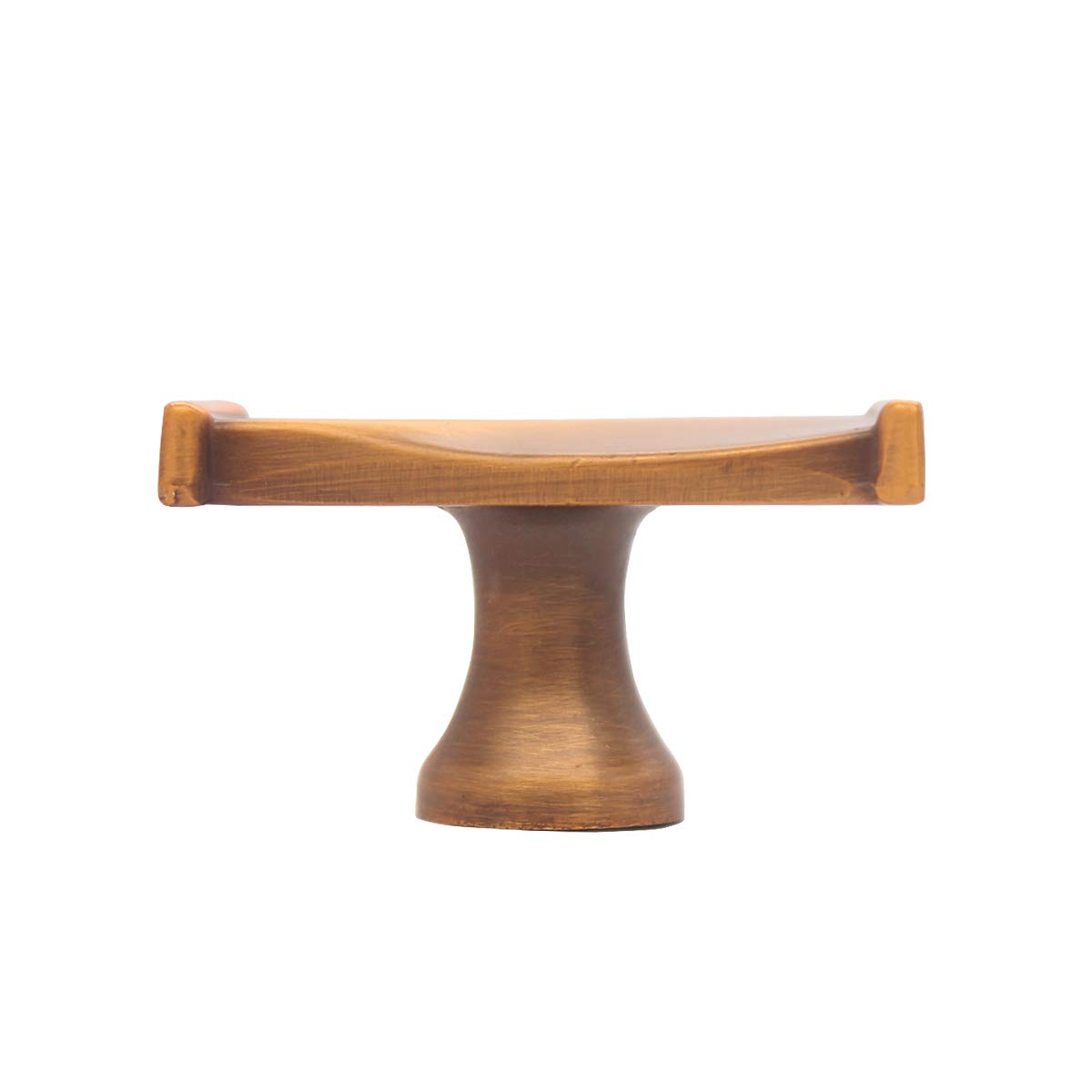 NiceShop16 6 Pack Vintage Style Metal Cabinet Knobs Zinc Alloy Small Rectangle Cupboard Drawer Handles Pulls for Kitchen Cupboard Bedroom Dresser Bathroom Furniture Door (Brown)