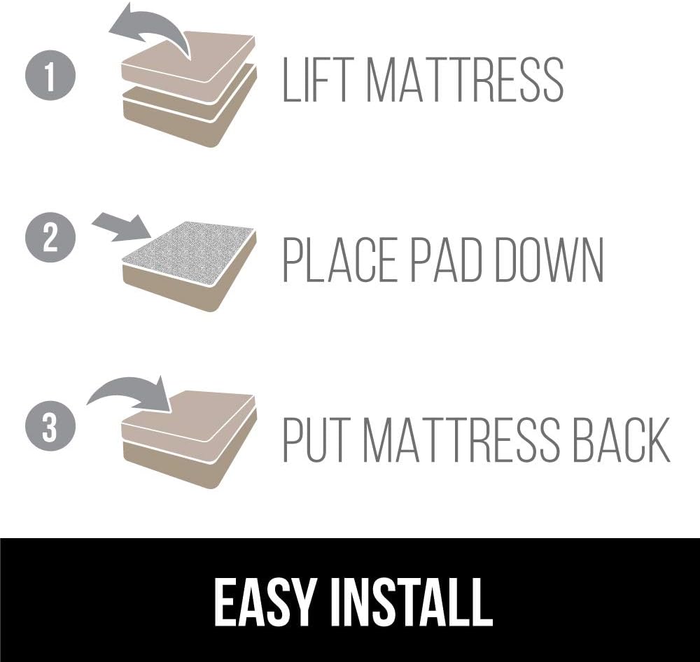 GORILLA GRIP Original Slip Resistant Mattress Gripper Pad, Helps Stop Bed and Topper from Sliding, Stopper Works on Sofa, Futon, and Couch, Easy to Trim Size, Strong, Durable Grips Help Slipping, Twin: Kitchen & Dining