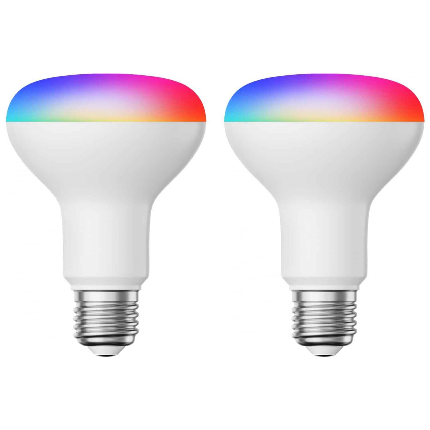 ledscom.de 2 Pieces E27 LED RGB Bulb, R80, Warm White - Cool White (2700-6300 K), 9.9 W, 950lm, Smart Home, WLAN, Alexa, matt — image 1