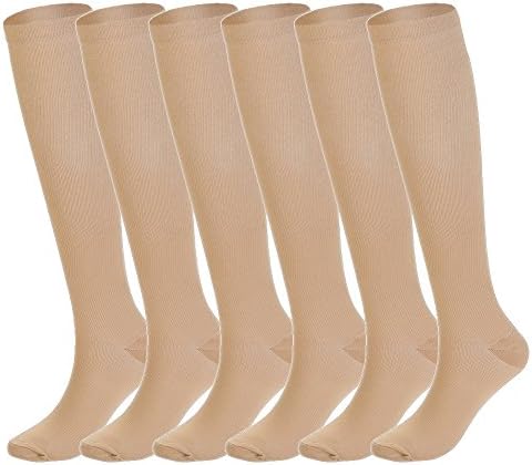 NOVAYARD Men & Women Knee High Graduated Compression Socks (15-20mmHg) - Best Running,Hiking,Flight Travel,Cycling