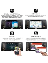 Radio estéreo para automóvil, unidad principal de automóvil Eonon Android 8.0, en el tablero Pantalla táctil Radio para automóvil 4GB RAM 32GB ROM Octa Core 7 pulgadas de radio Aplicable a X5 1999 2005 (E53), compatibilidad con Bluetooth, WiFi, Fastboot G