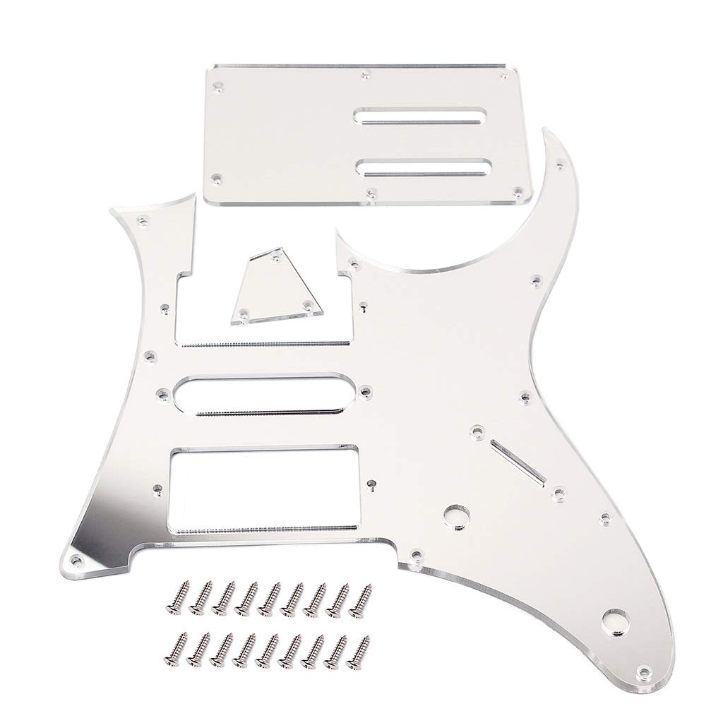 Alnicov Pickguard HSH with Back Cover and Trussrod Cover Mirror for Ibanez RG350 EXZ MDX EX Guitar