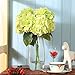 Luyue 5 Big Heads Artificial Silk Hydrangea Bouquet Fake Flowers Arrangement Home Wedding Decor (Green)