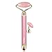 Jade Roller Face Massager 2 in 1 Vibrating Rose Quartz Rollers Electric Jade Stone Face Roller & Massage for Wrinkles