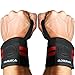POWERLIFTING WRIST WRAPS FOR WEIGHTLIFTING - Long Lasting Straps with Durable Velcro - For Powerlifting Weightlifting Strength Training - Unisex Wrist Brace Support - 100% Lifetime Quality Guarantee