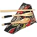 kilofly Wooden Japanese Fork Spoon Chopsticks 3 pcs Cutlery Set, Value Pack of 2