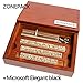 ZONEPACK Embossing Mold Copper Brass Stamping Flexible Letters Numbers Alphabets Symbols Characters(Microsoft Elegant black with Wood Box)