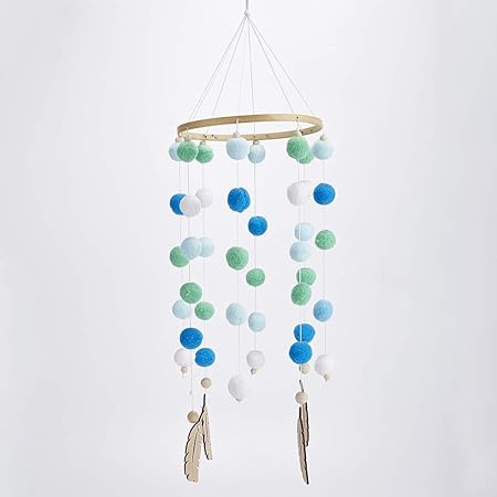 Yzki Baby Musical Cot Mobile Colorful Rotating Wind Chimes Felt