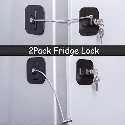 Buy Fridge Lock Refrigerator Lock With Keys Freezer Lock And Child Safety Cabinet Lock With Strong Adhesive Fridge Lock Black 2pack Online In Sri Lanka B07r3yxp3l