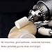 Drill Warehouse 25 Pcs Wool Felt Point Mandrel Mounted Polishing Bits White Conical Fine Abrasive Rotary Tool Accessories Kit Fit Dremel - 1/8 Inch Shank