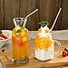 Metal Straws Stainless Steel Straws FoYoung Reusable Drinking Straws with Brushes for 20 30OZ Yeti Tumbler Extra Long 6mm Wide|Perfect for Christmas Hot Chocolate Set of 8 Silver