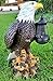 GARDENGREETERS American Eagle Statue Figurine with Solar Light Bald Eagle