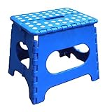 Jeronic 11-Inch Folding Step Stool, Blue (Office Product)