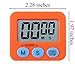 10 Pack Small Mini Digital Kitchen Timer Magnetic Countdown Up Minute Second Timer (10 Orange)