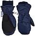 N'Ice Caps Kids Easy On Thinsulate Waterproof Velcro Wrap Mitten (8-10 Years, Navy/Black)