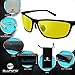 BLUPOND Night Vision Glasses for Men/Women - TAC HD Night Driving Glasses - Rally
