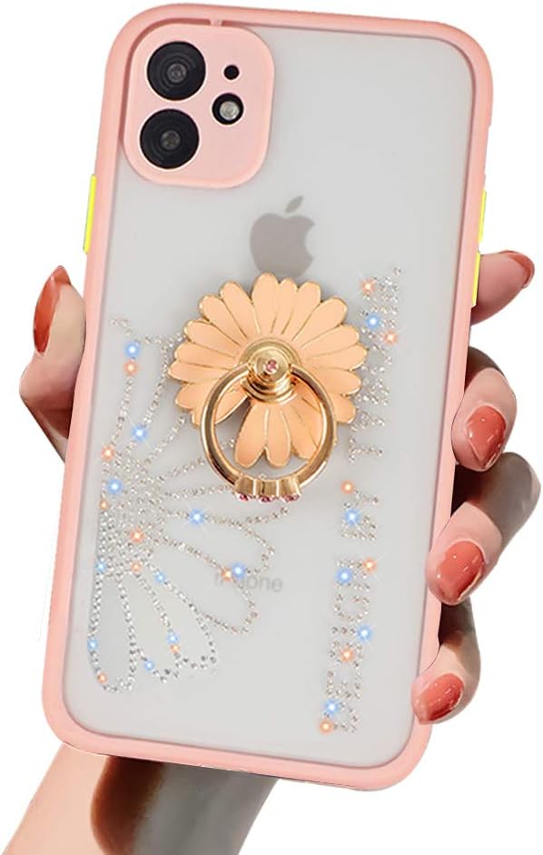 Amazon Co Jp Iphone12 ケース Iphone 12 Proケース リング 可愛い キラキラ Iphone12 ケース リング付き おしゃれ クリア 花柄 半透明 マット加工 スマホケース 6 1インチ 専用 12プロ 12 リングケース 人気 女性 存在感抜群 ストラップホール付き