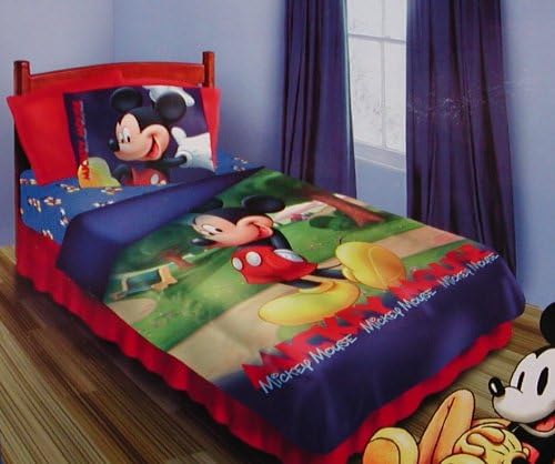 OctoRose Disney Mickey Mouse Twin Bedding Comforter/Sheet Set