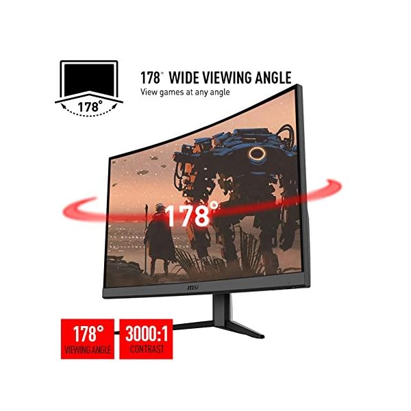 MSI Optix G27CQ4 Curved Gaming Monitor - 27 Inch, 16:9 WQHD (2560 x 1440), 1440p, 2K, VA, 165Hz, 1ms, 1500R, FreeSync…