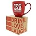 Great Job Mom I Turned Out Awesome - 14 oz Red Bistro Coffee Mug - Best Gift Idea for Mom’s Birthday or Mothers Day from Husband, Son, Daughter or Kids - Fun Ideas for Moms Gifts Novelty Cute Mugs